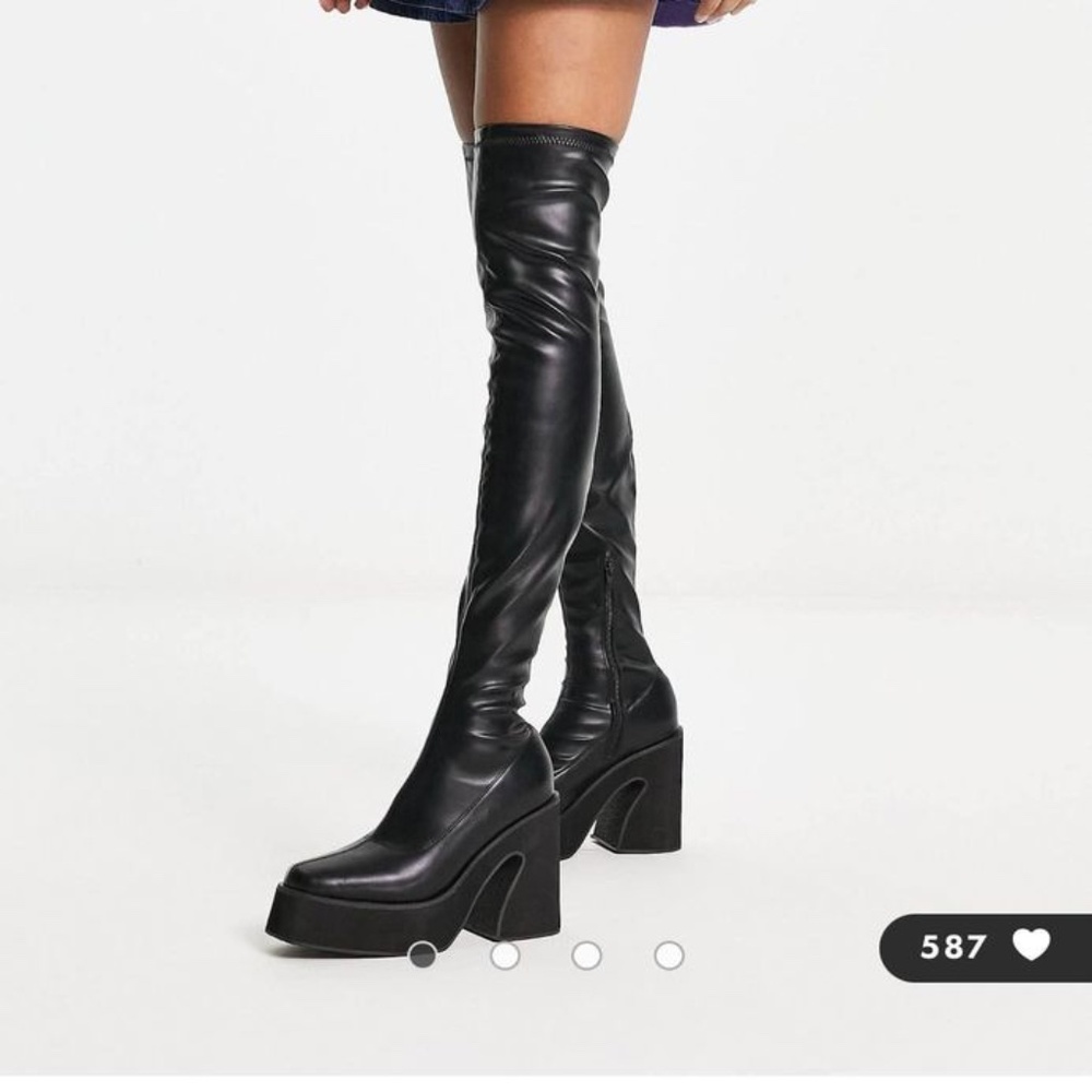 Koi Footwear Over the Knee Platform Boots SZ 8 NEVER WORN!